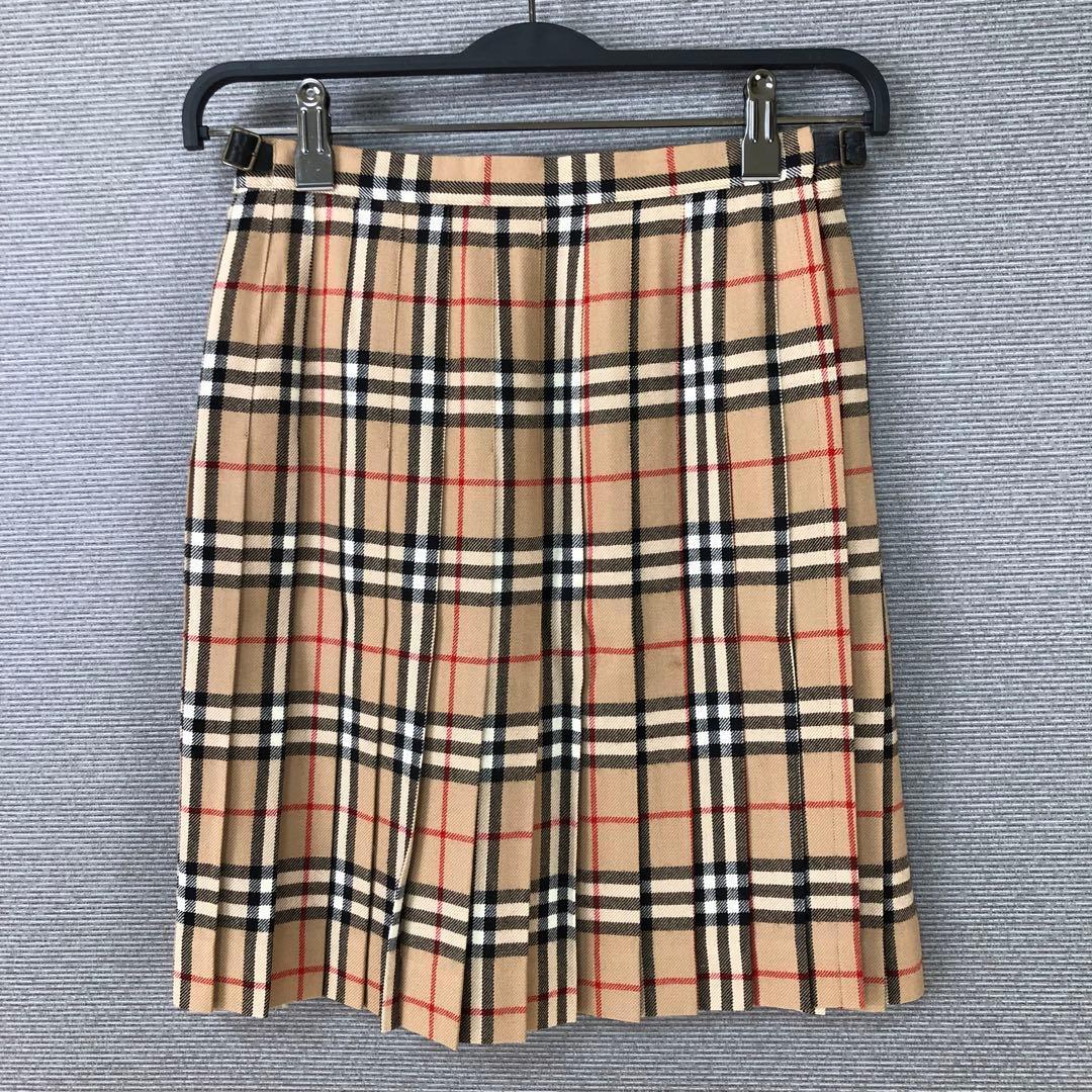 BURBERRY ノバチェック プリーツ ラップスカート 36 ベージュ