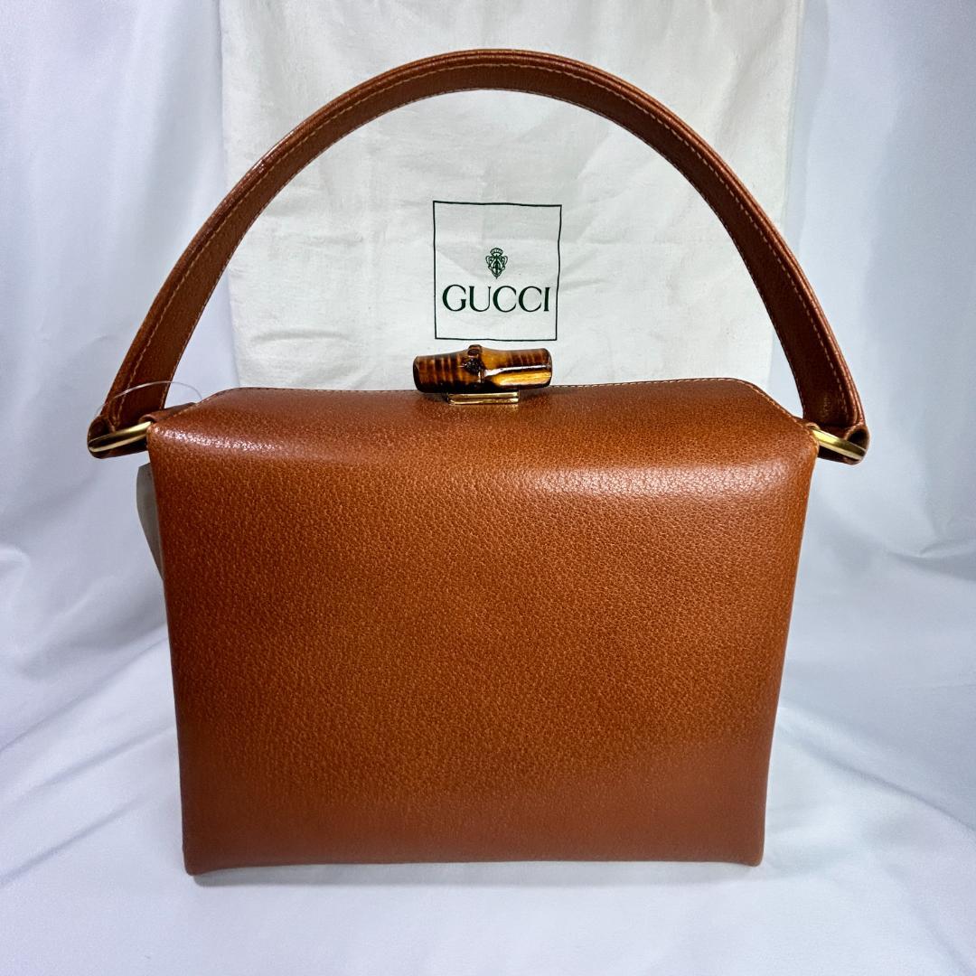 10%セール‼️★美品！！　GUCCI バンブー トップハンドル ハンドバッグ