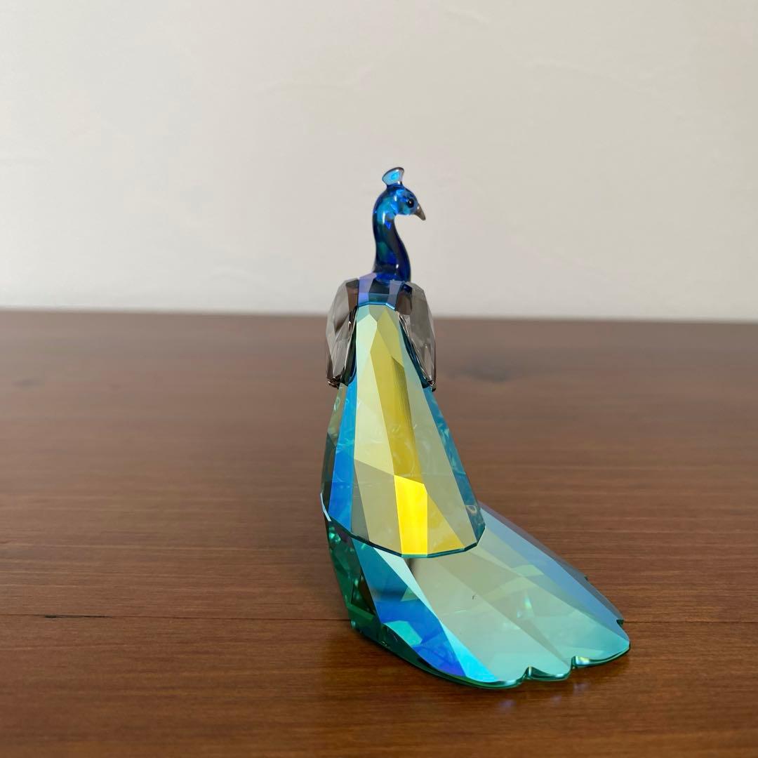 SWAROVSKI スワロフスキー クリスタル 孔雀 クジャク 置物