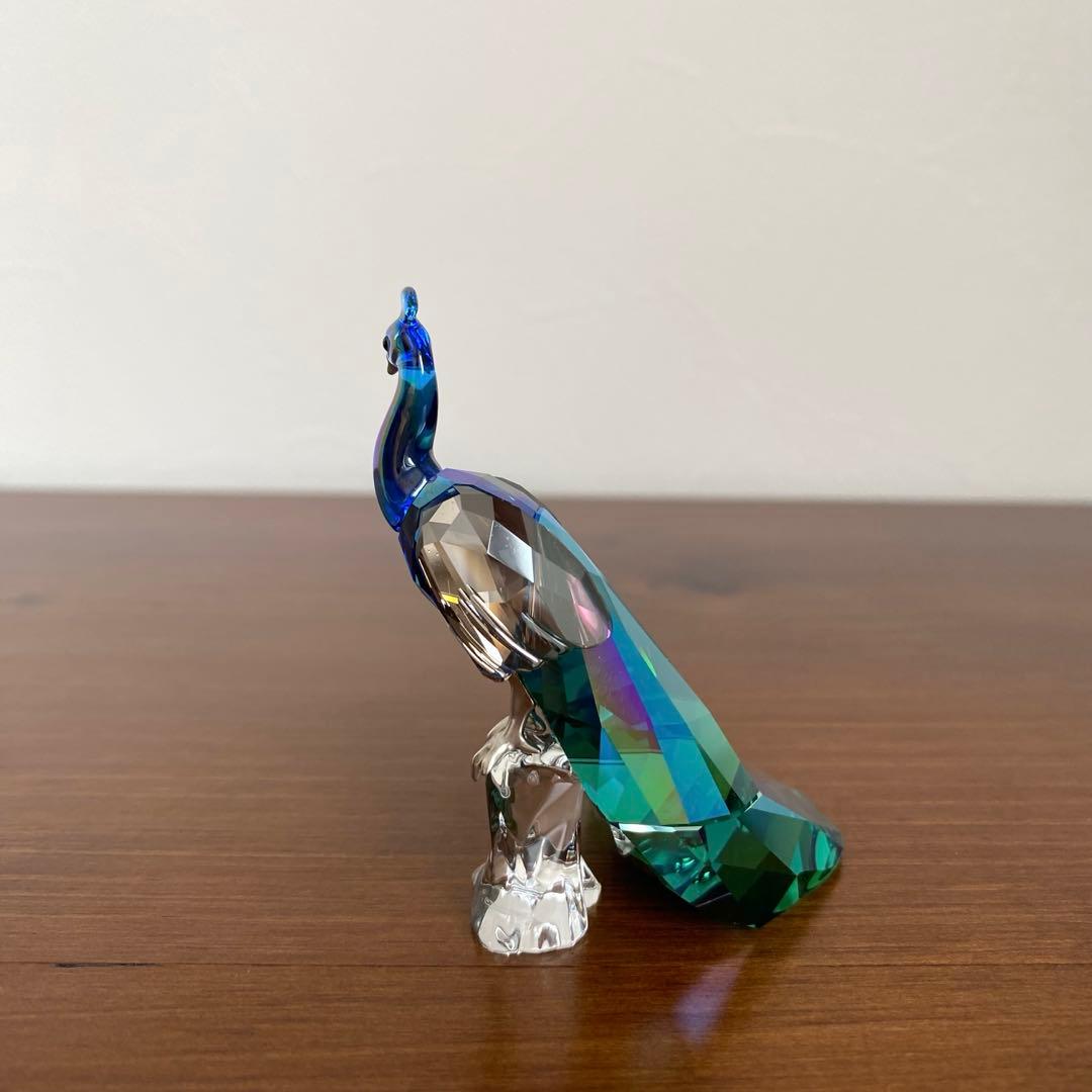 SWAROVSKI スワロフスキー クリスタル 孔雀 クジャク 置物