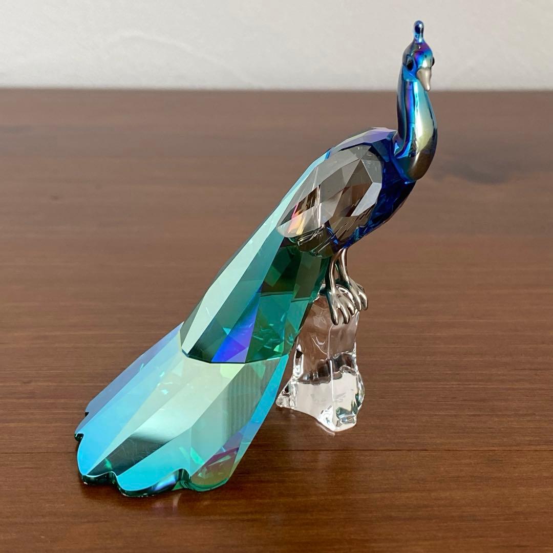 SWAROVSKI スワロフスキー クリスタル 孔雀 クジャク 置物
