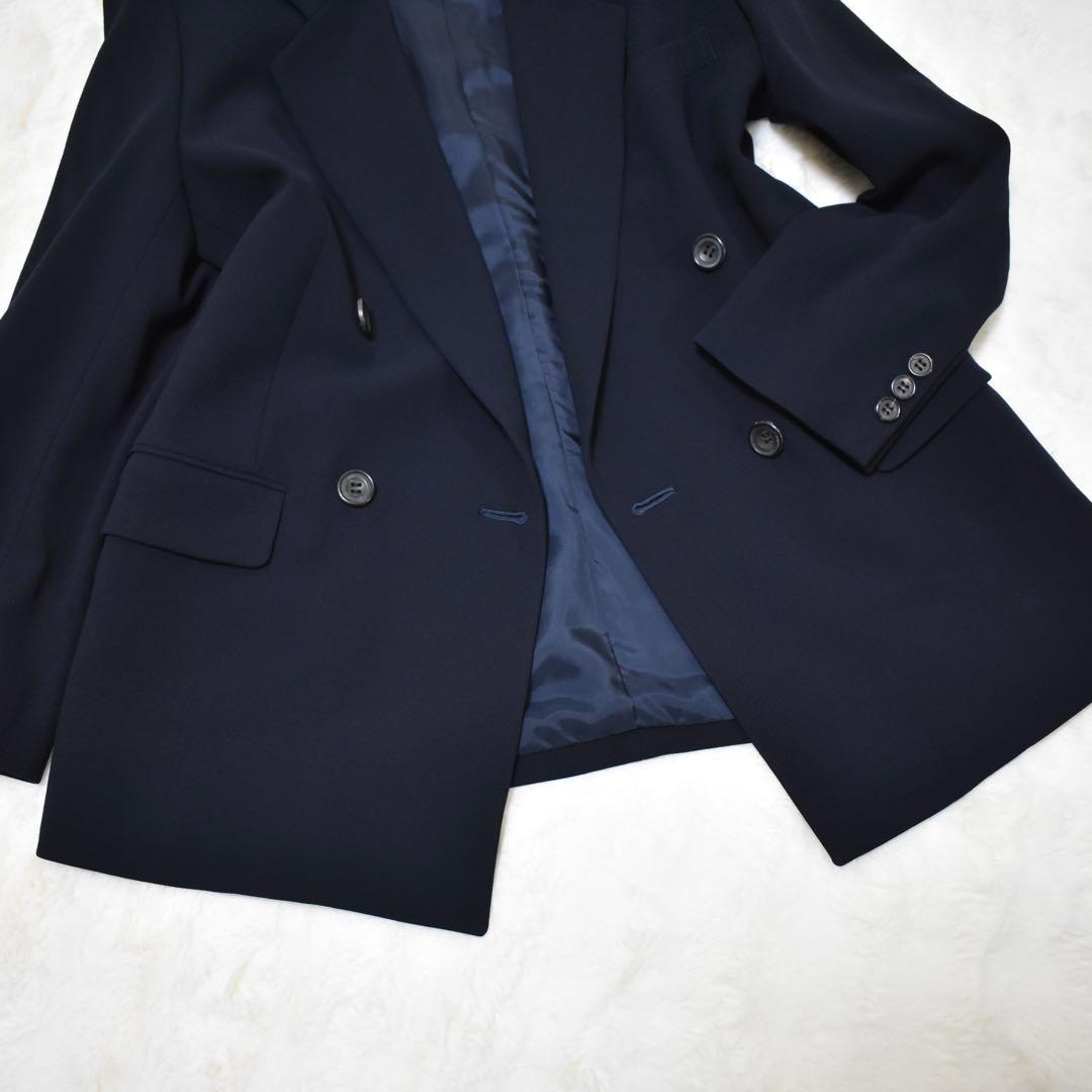 極美品✨アクアスキュータム ダブルテーラードジャケット ウール　着用1回　黒