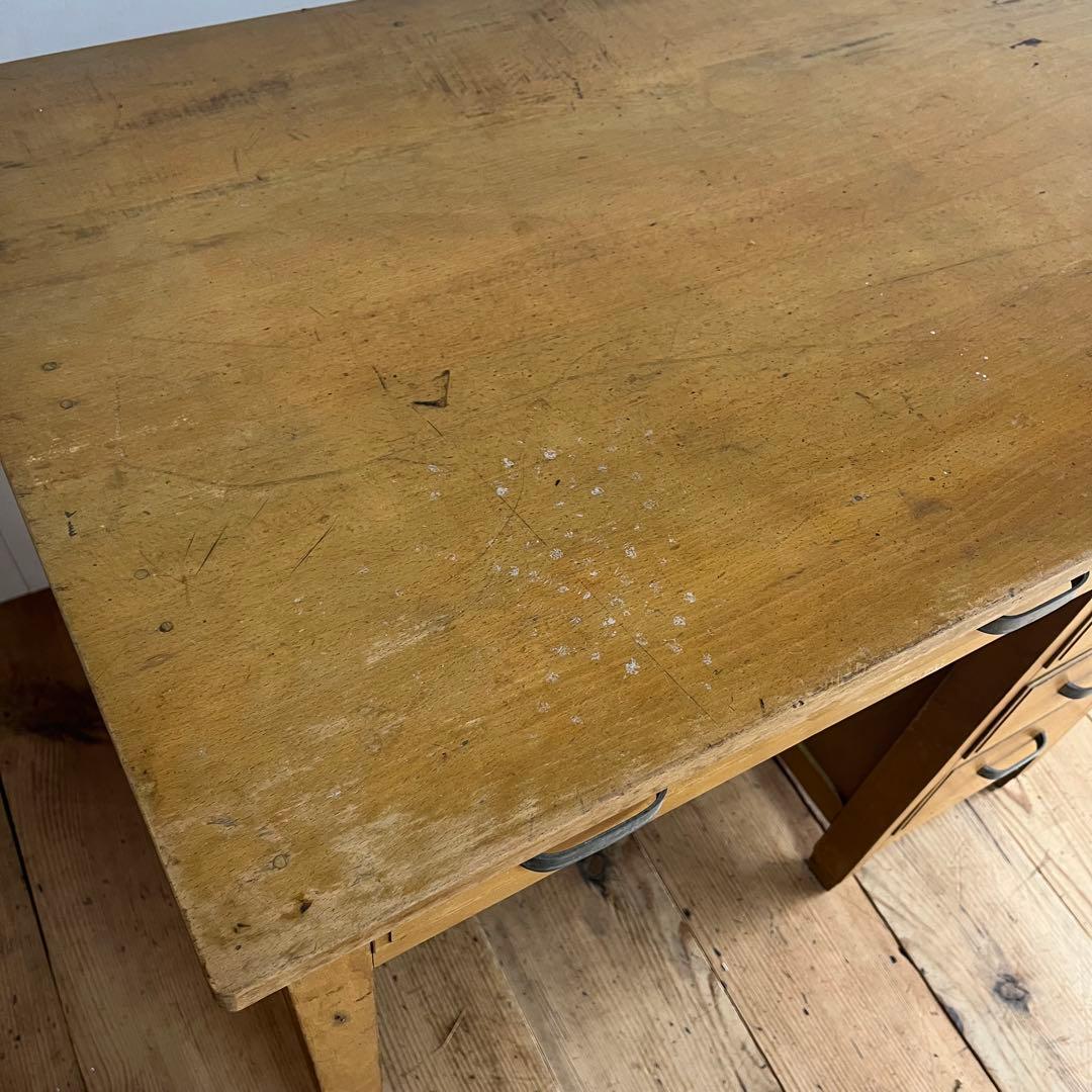 アンティーク 片袖机 デスク テーブル モダン レトロ 《送料込み》