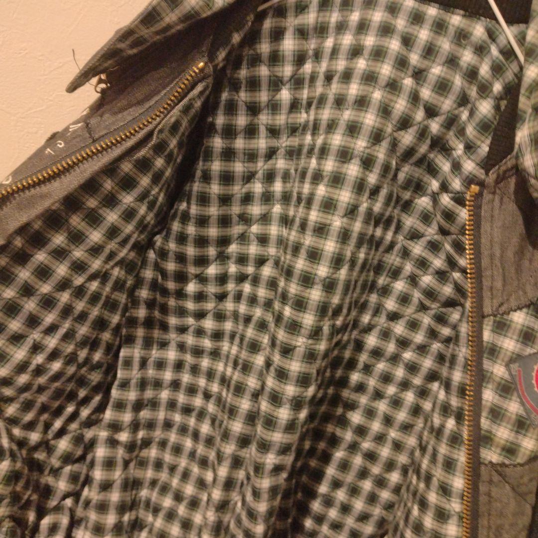 PINK HOUSE ブルゾン　中綿　デニム地　パッチワーク　ワッペン