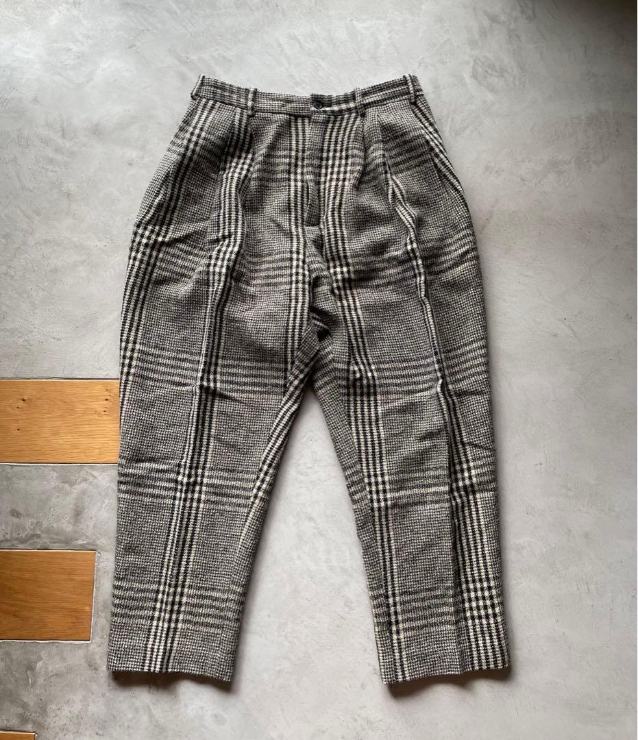 定価10万越え HED MAYNER 6PLEATSパンツ ブラック×エクリュ