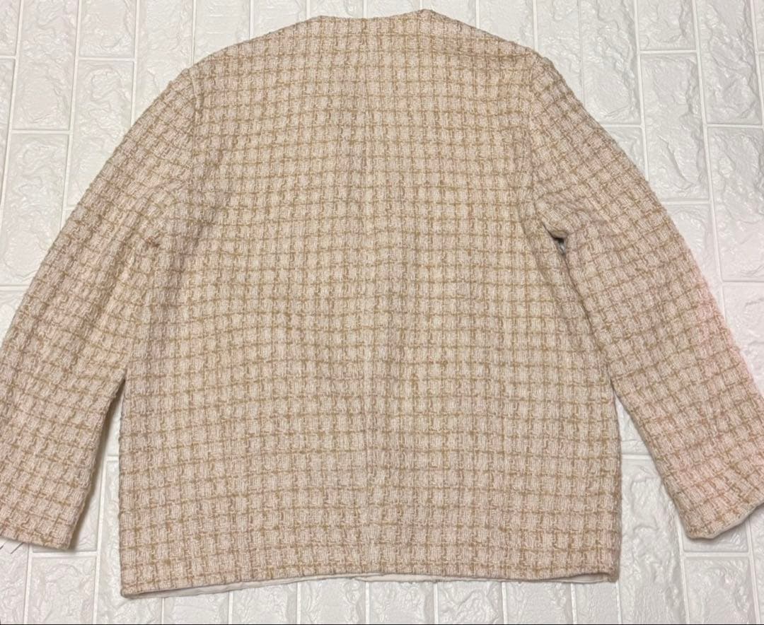 【新品タグ付き】Mila Owen 金釦パッチポケットルーズツイードジャケット