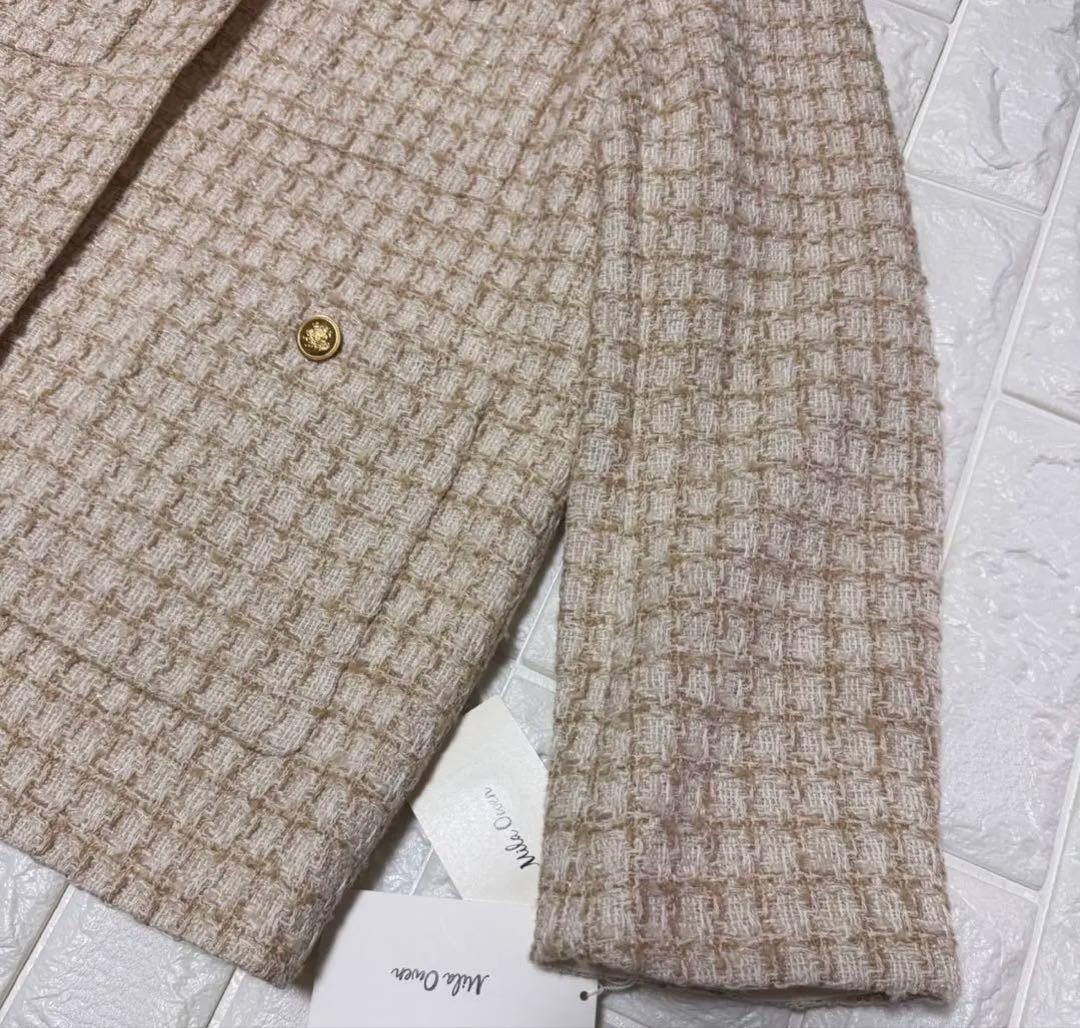 【新品タグ付き】Mila Owen 金釦パッチポケットルーズツイードジャケット