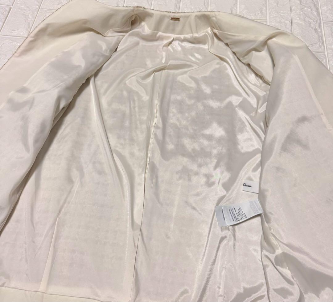 【新品タグ付き】Mila Owen 金釦パッチポケットルーズツイードジャケット