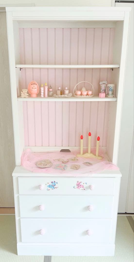 デカール ナーサリー パステル カップボード バニー