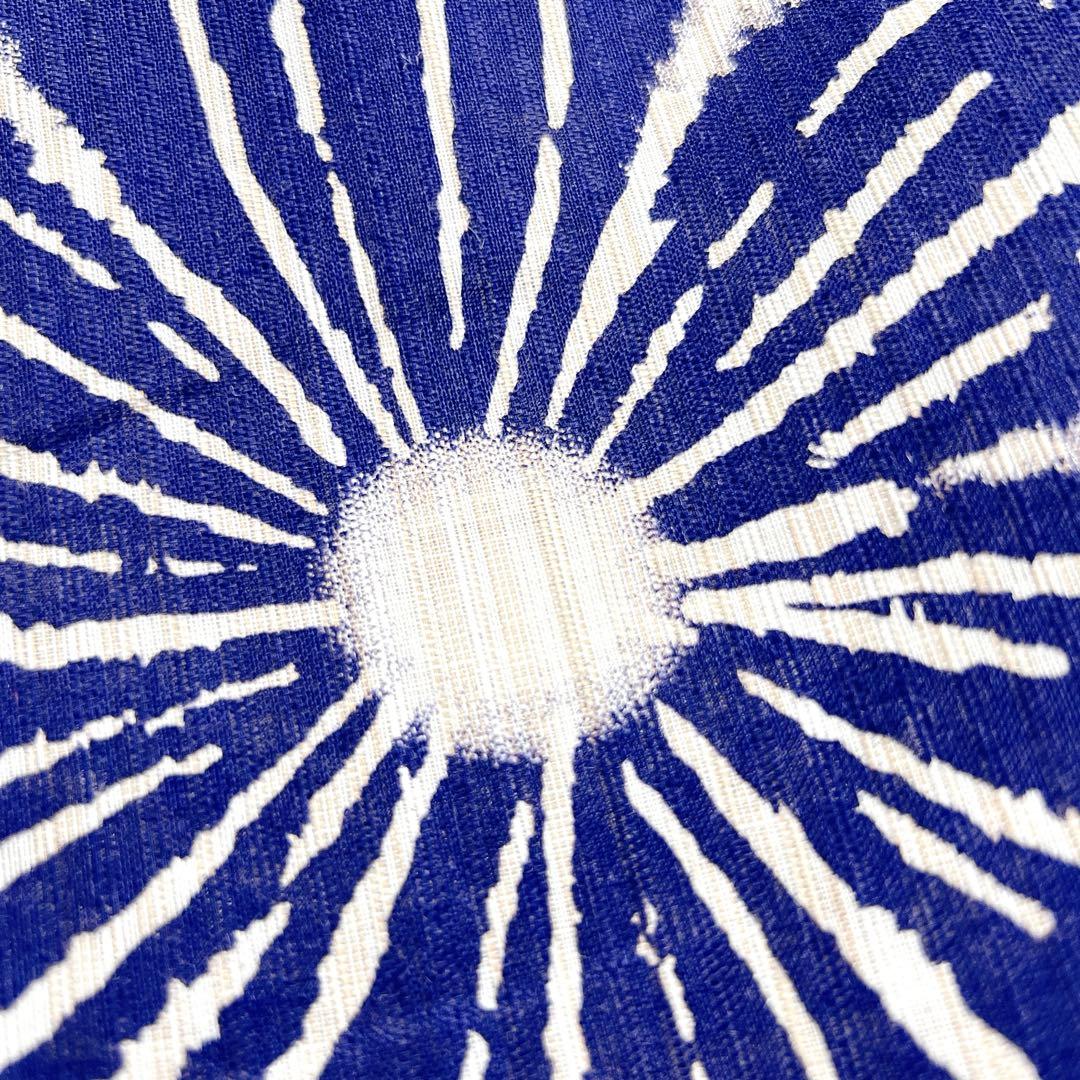 浴衣　綿麻　麻の葉模様　着物　008k