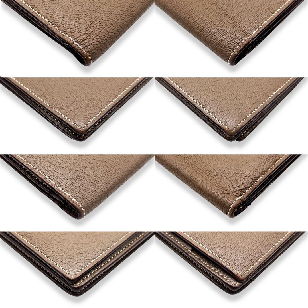 【美品】エルメス　ベアンスフレ　エトゥープ 折財布　長財布　552