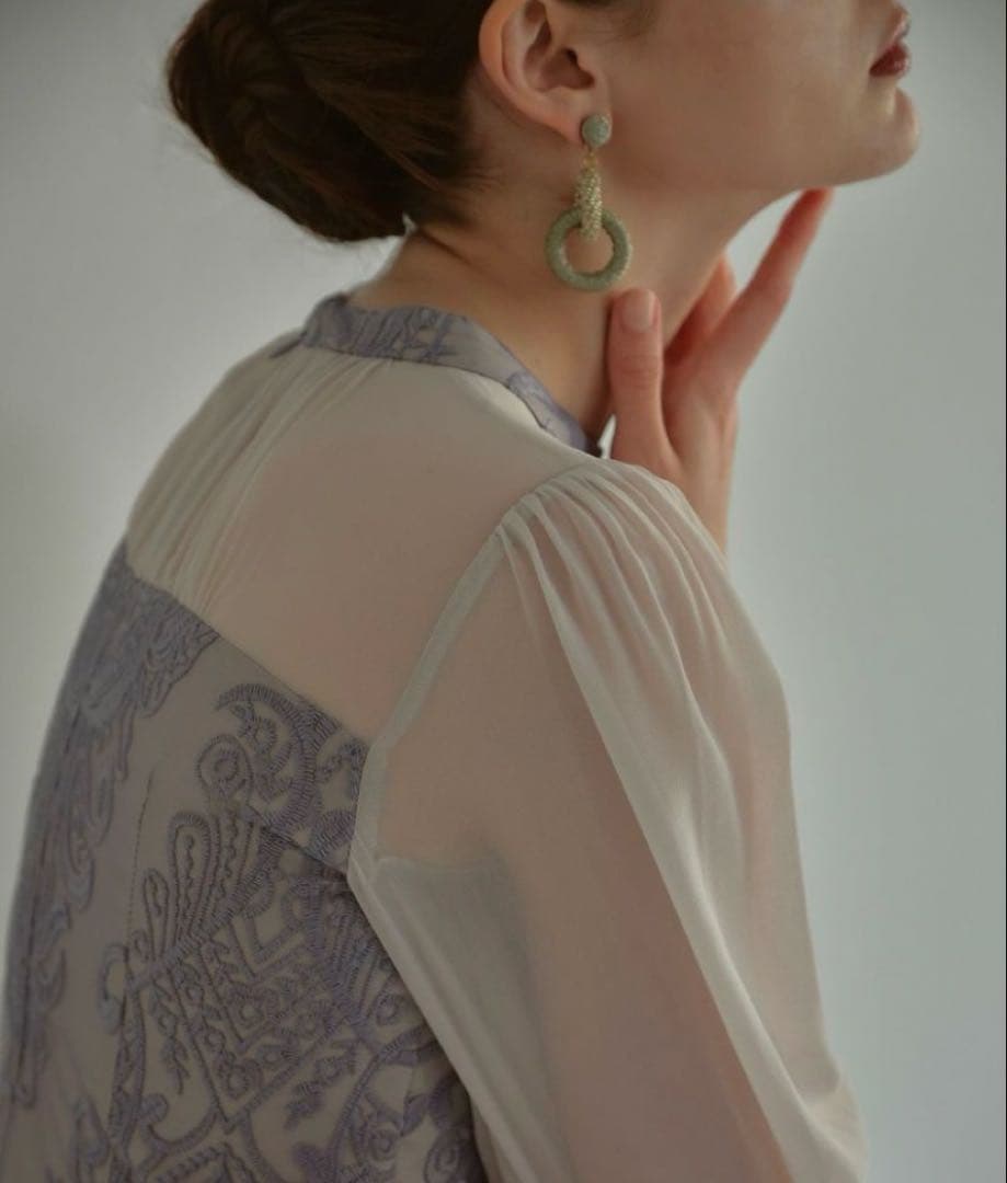 スーツ・フォーマル・ドレス ANDRESD damask gather dress