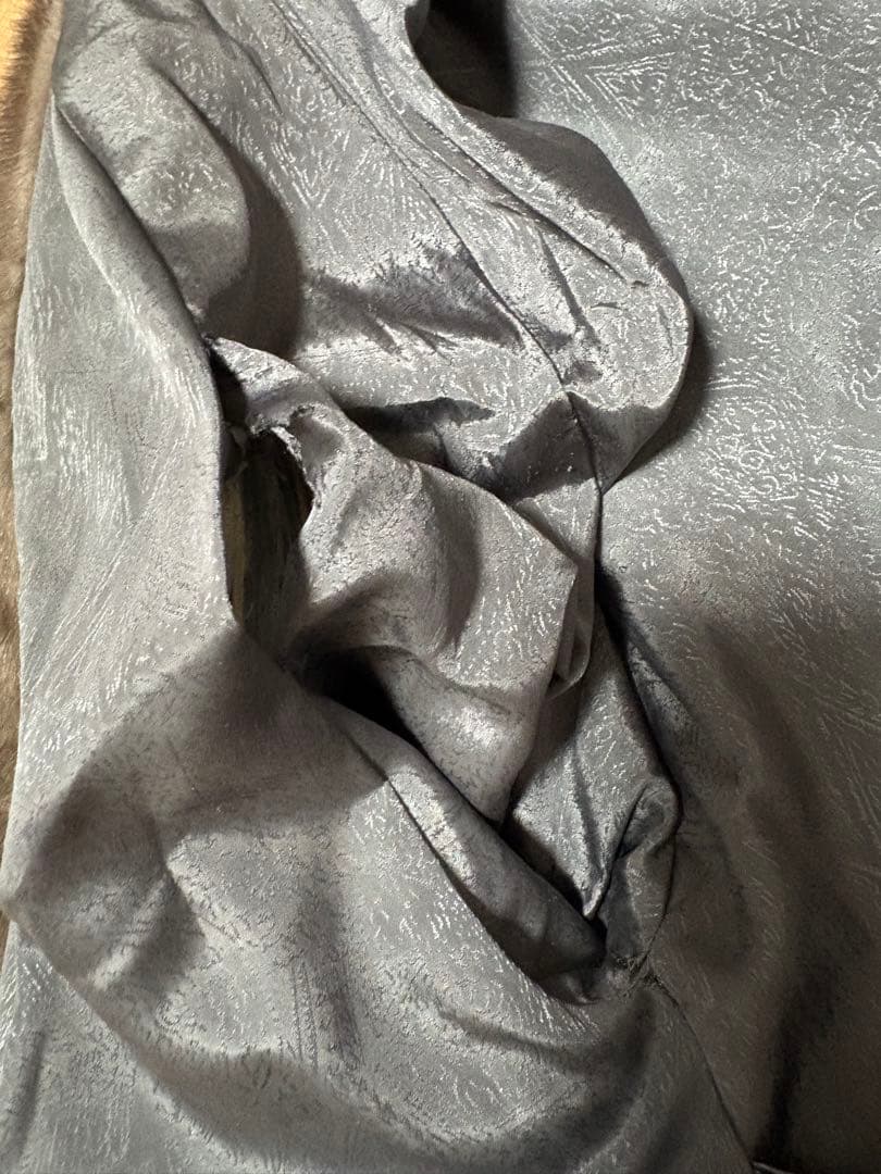 美品/EMBA/ブルーアイリス/ミンクファー/セミロングコート/15号