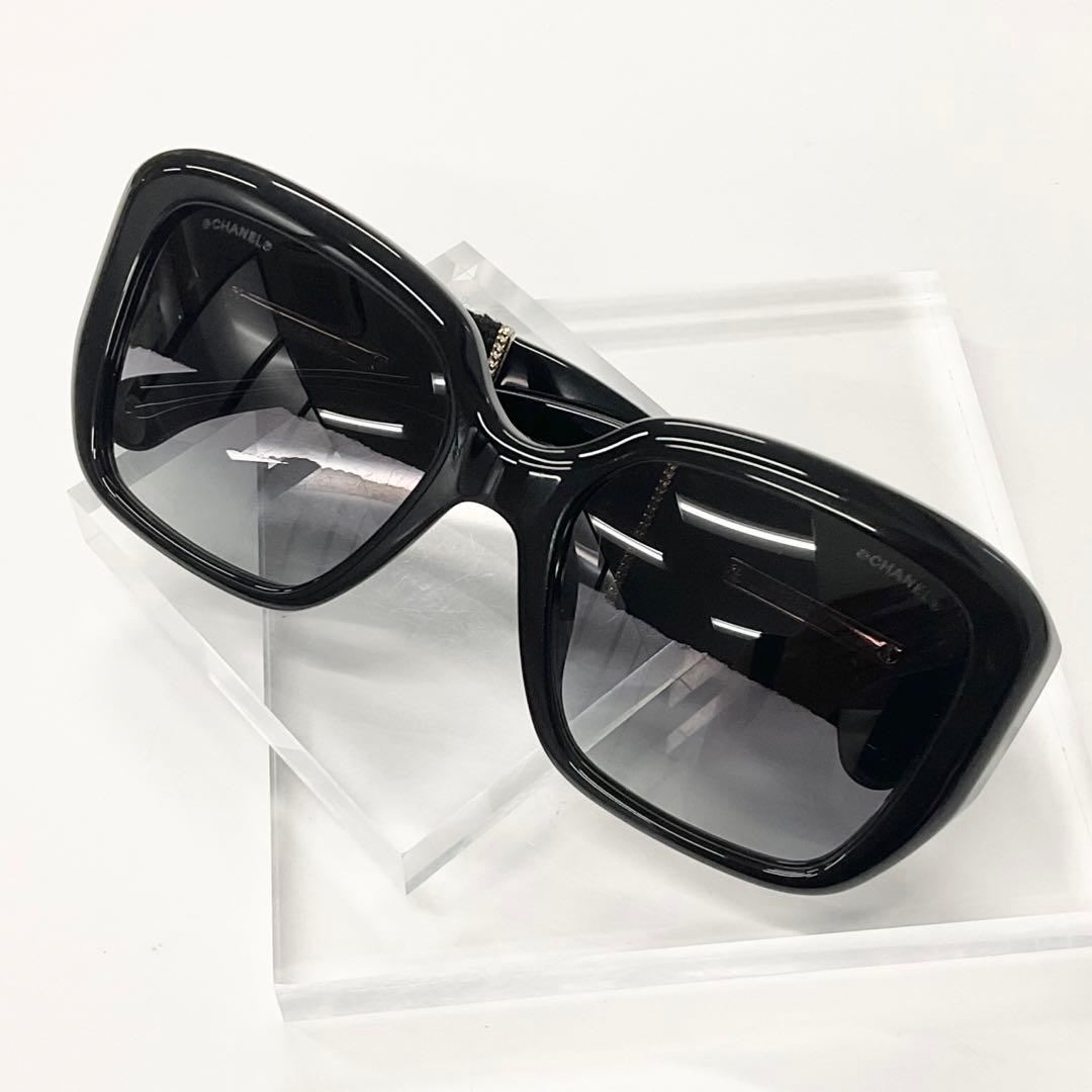 シャネル サングラス ココマーク ツイード ロゴ アイウェア ブラック