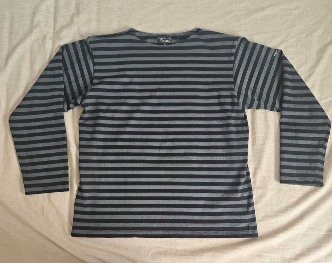 Web限定 agnès b. ボーダーカットソー　サイズL　ボートネック