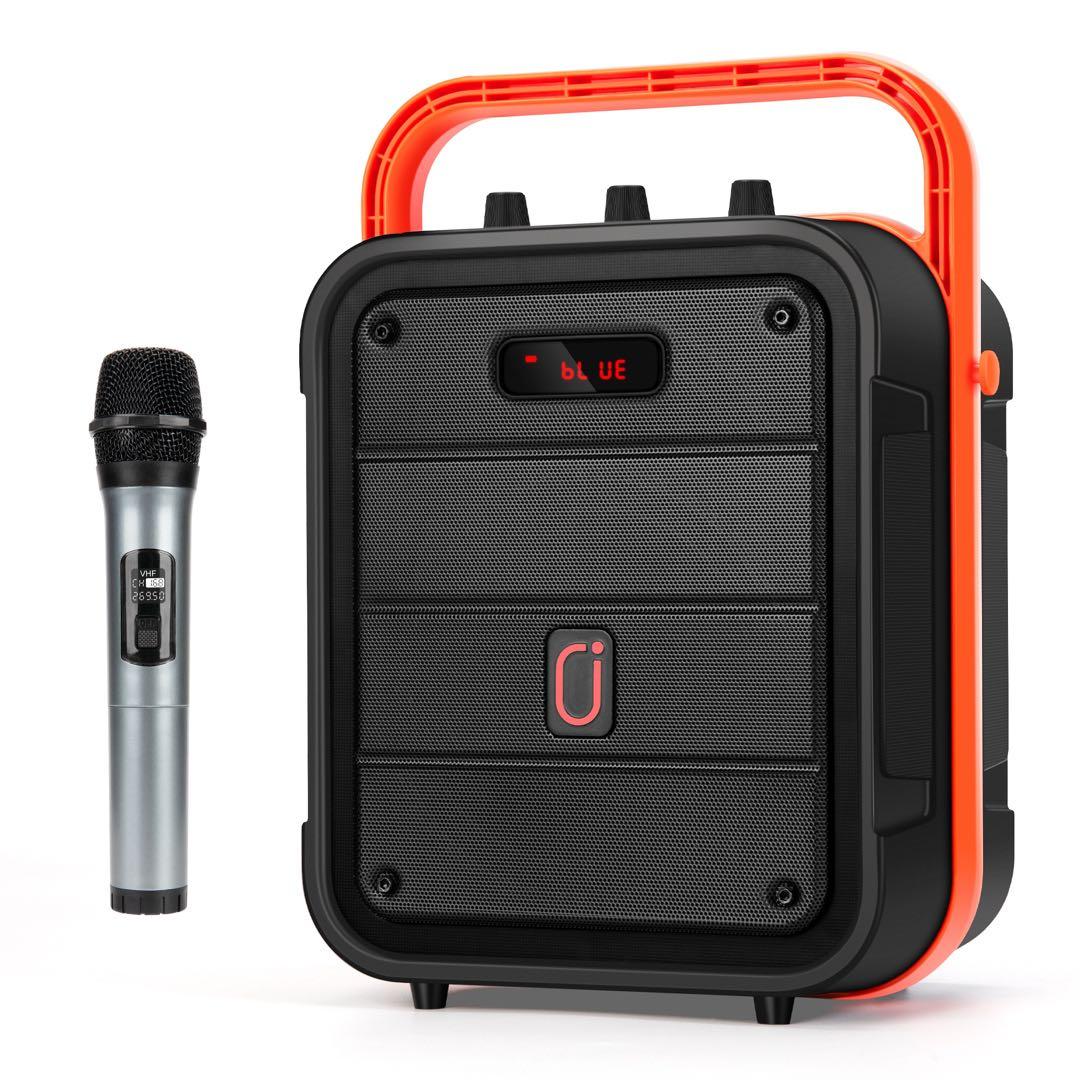 スピーカーセット カラオケ 拡声器 ワイヤレスマイク1本 Bluetooth