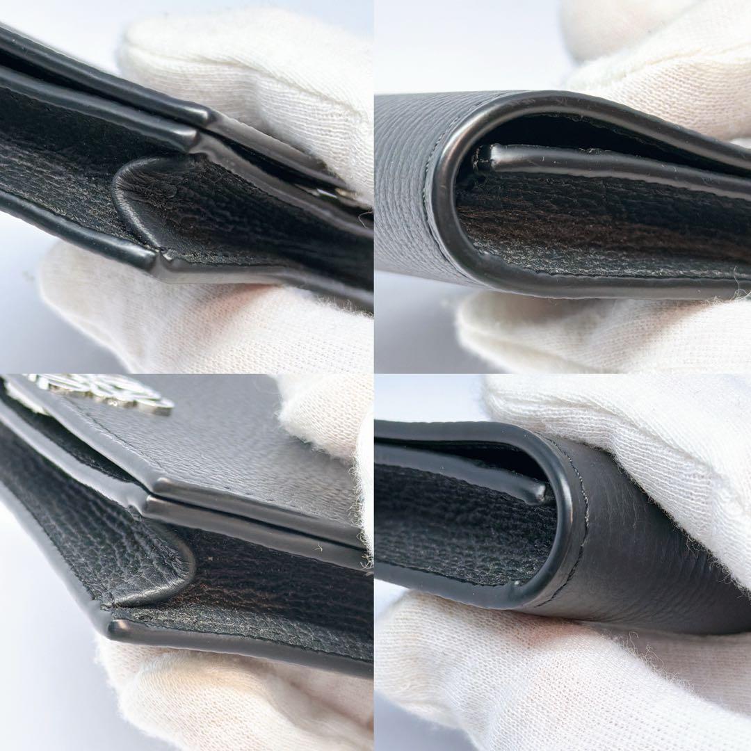 【極美品】LOEWE ロエベ アナグラム ビジネスカードホルダー シルバー