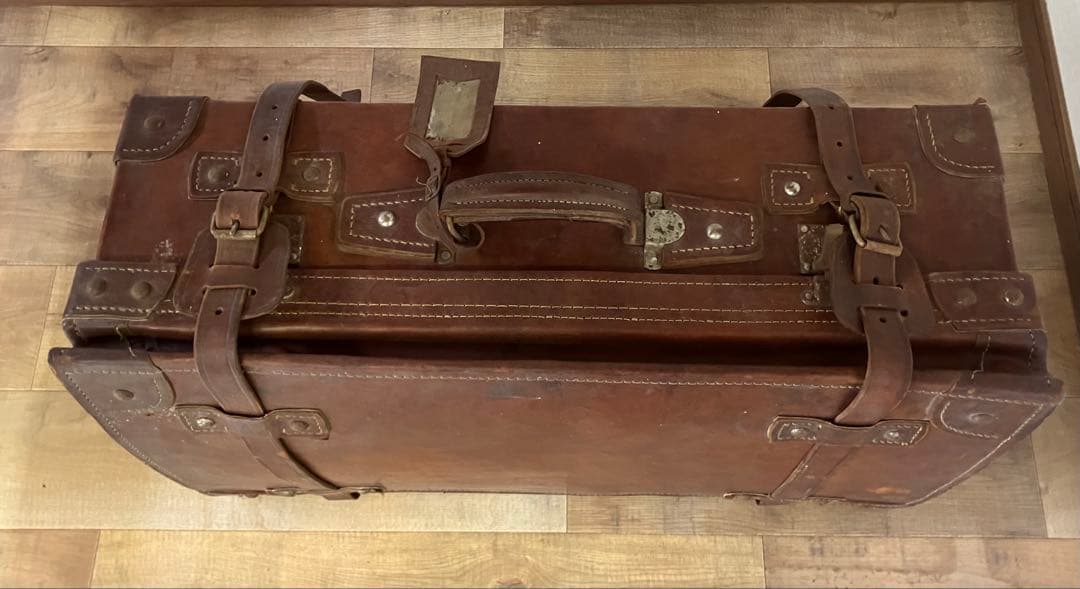 【昭和レトロ アンティーク】革製トランクバッグ ヴィンテージ