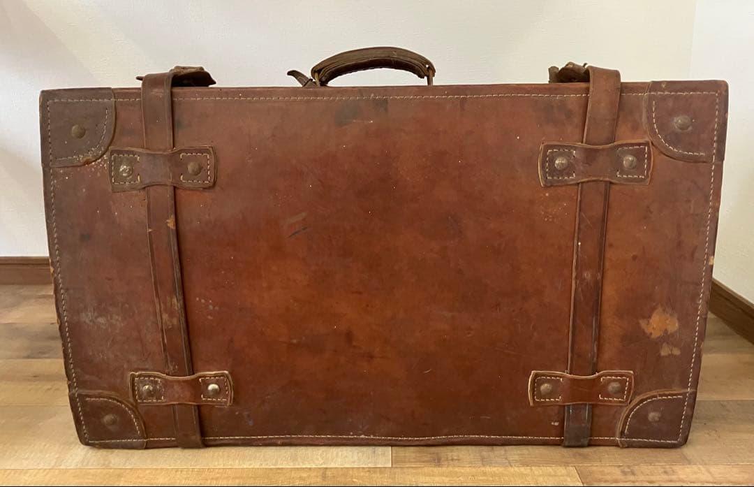 【昭和レトロ アンティーク】革製トランクバッグ ヴィンテージ