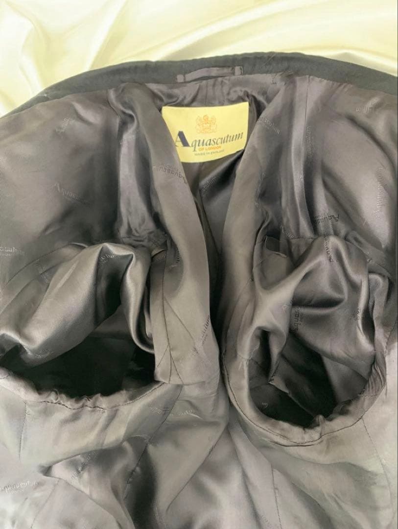 美品 Aquascutum アクアスキュータム 紺ブレ ブレザー イギリス製
