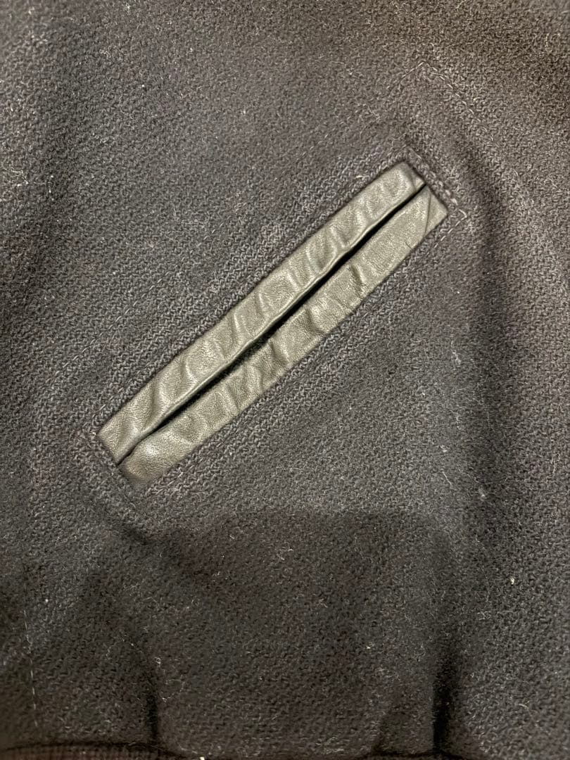 k*m様 希少 NIKE 90s 袖レザー スタジャン NIKE TOWN ブラ