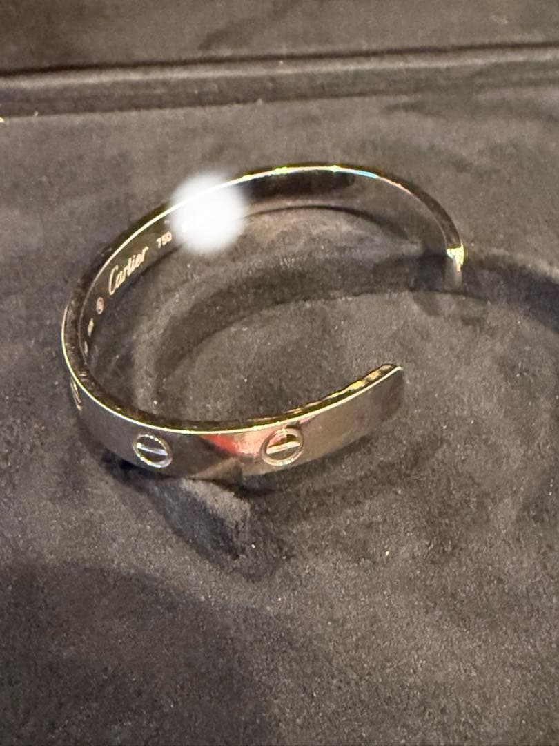 Cartier ホワイトゴールド　ラブブレス　オープンタイプ　16