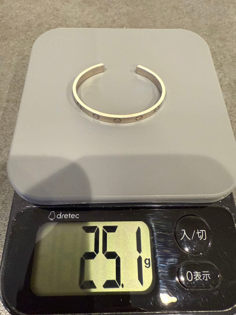 Cartier ホワイトゴールド　ラブブレス　オープンタイプ　16