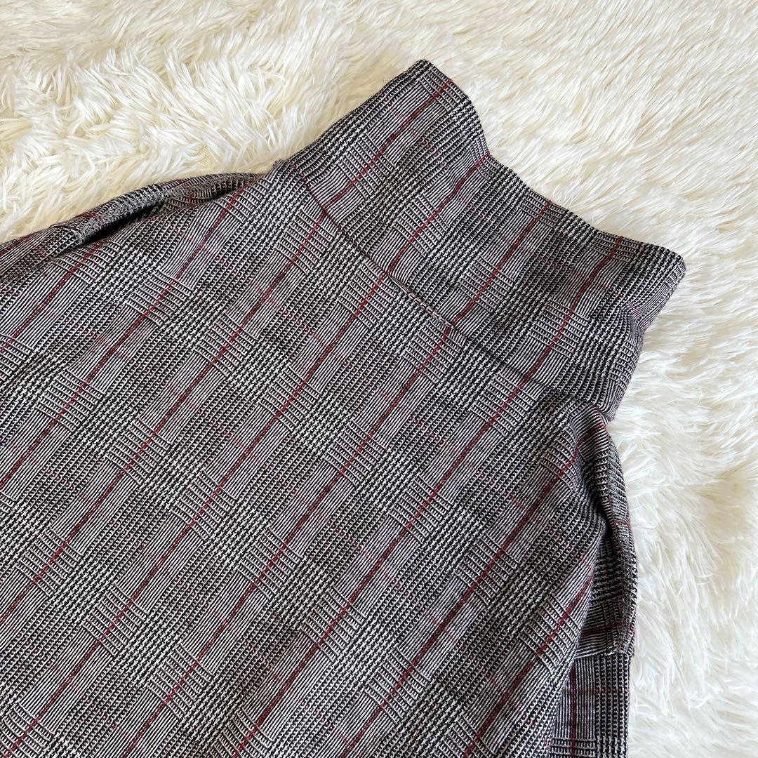 ⭐︎⭐︎⭐︎様　45R ジャージフラノ ワンピース ドレス グレンチェック 現行 近年