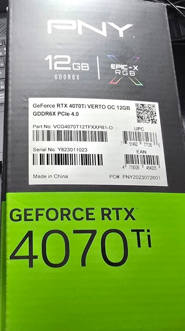 【最終値下げ！】PNY GeForce RTX 4070 Ti 12GB