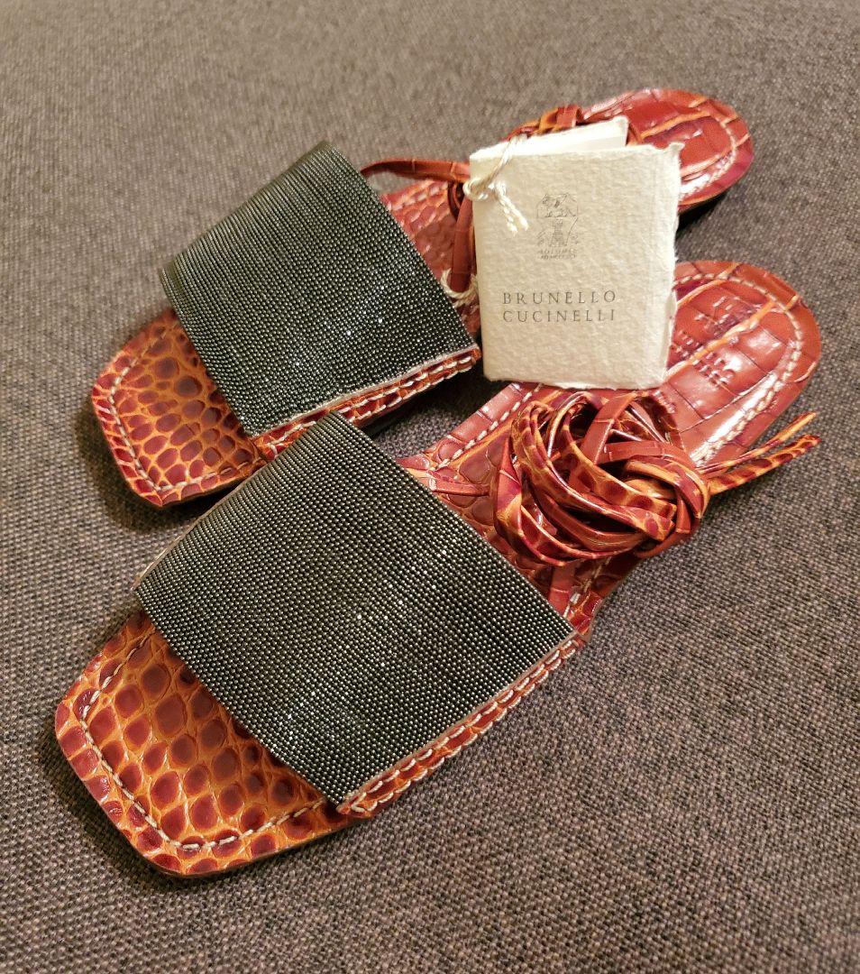 RT-165319　　ブルネロクチネリ レザーサンダル 37