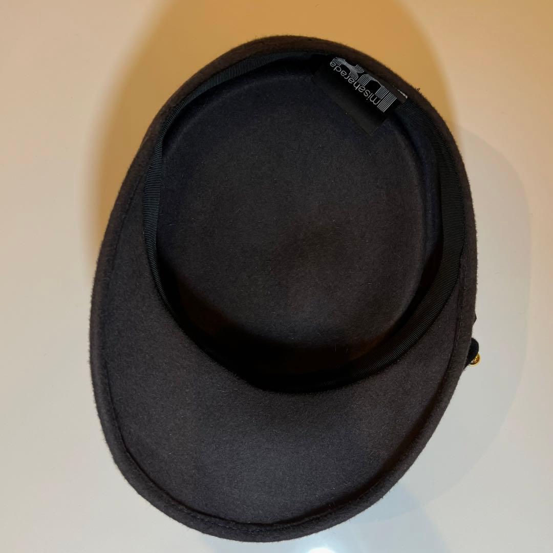 【新品未使用・デッドストック】 ミサハラダ ラビットファーアシンメトリーキャップ