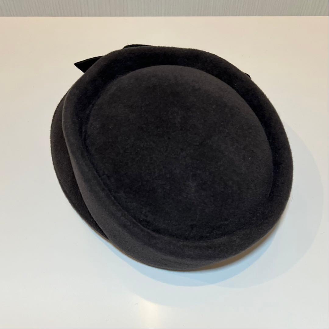 【新品未使用・デッドストック】 ミサハラダ ラビットファーアシンメトリーキャップ