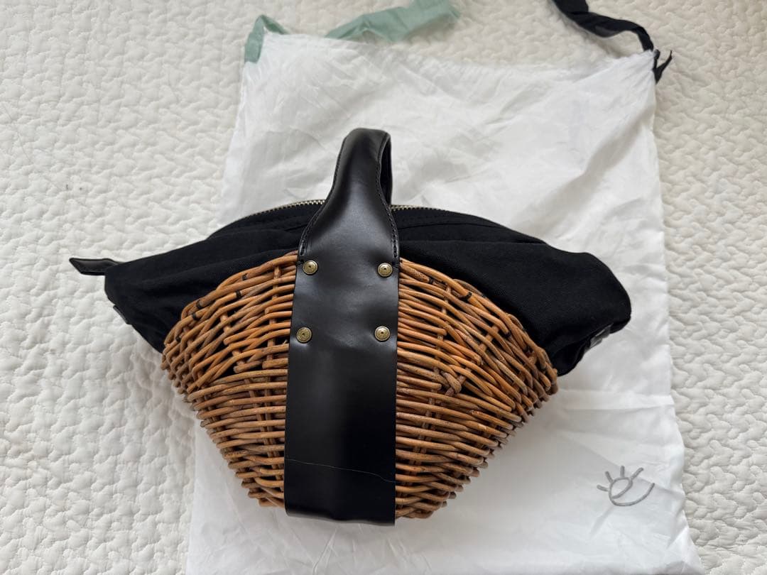 エバゴス ebagos ワンハンドル かごバッグ ファスナー付きバスケット