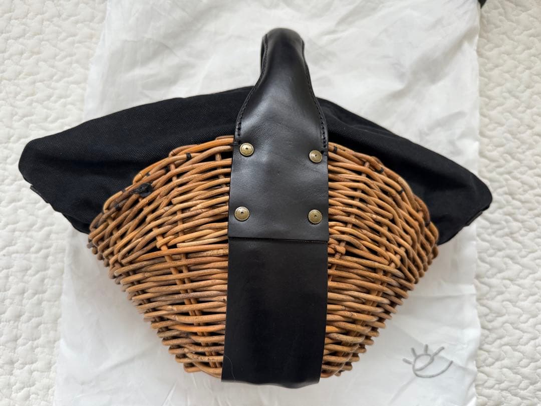 エバゴス ebagos ワンハンドル かごバッグ ファスナー付きバスケット