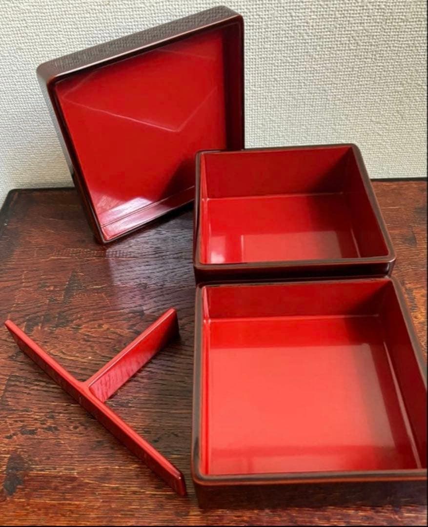 【にゃんさま】　漆塗り弁当箱　2個セット