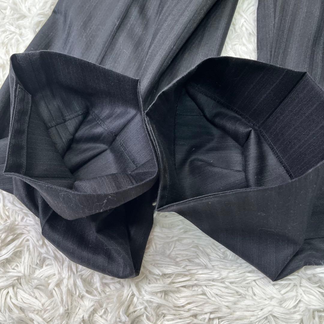 高級美品✨バーバリー　セットアップスーツ　ブラック　ストライプ　2B