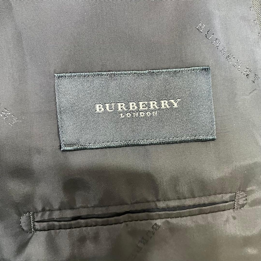 高級美品✨バーバリー　セットアップスーツ　ブラック　ストライプ　2B