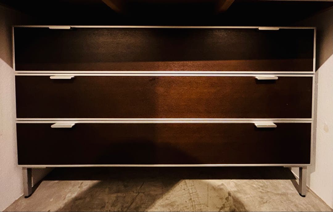 ACTUS⭐︎オーク木製3段チェスト/ダークブラウン