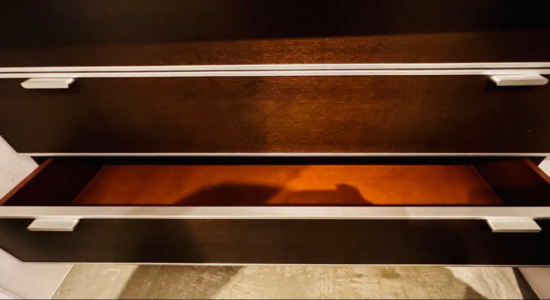 ACTUS⭐︎オーク木製3段チェスト/ダークブラウン