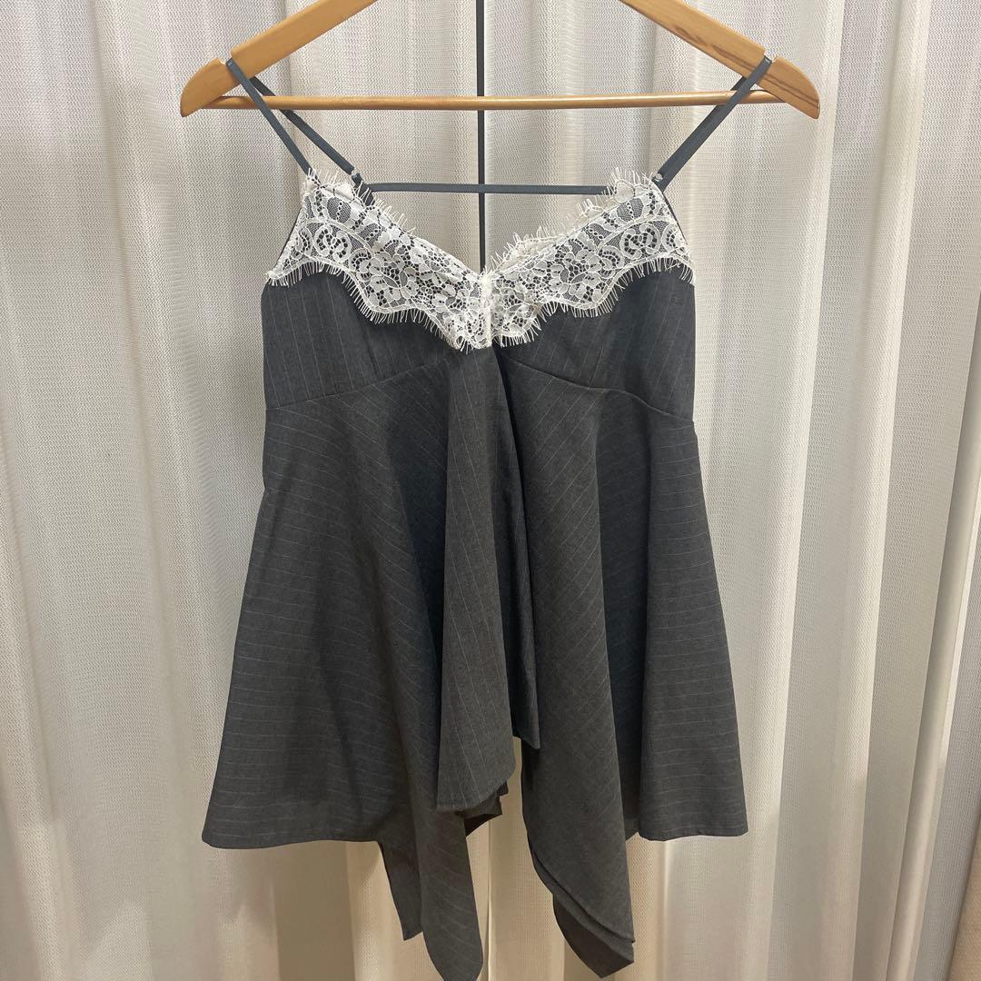 トップス POPPY HANDKERCHIEF HEM LACE CAMI TUNIC