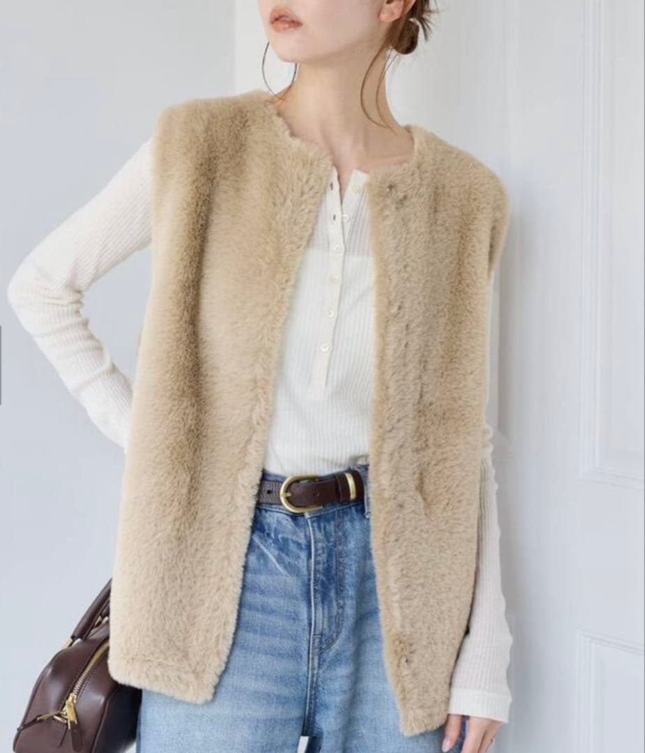 JOURNAL STANDARD ダブルフェイスフェザークルーネックベスト