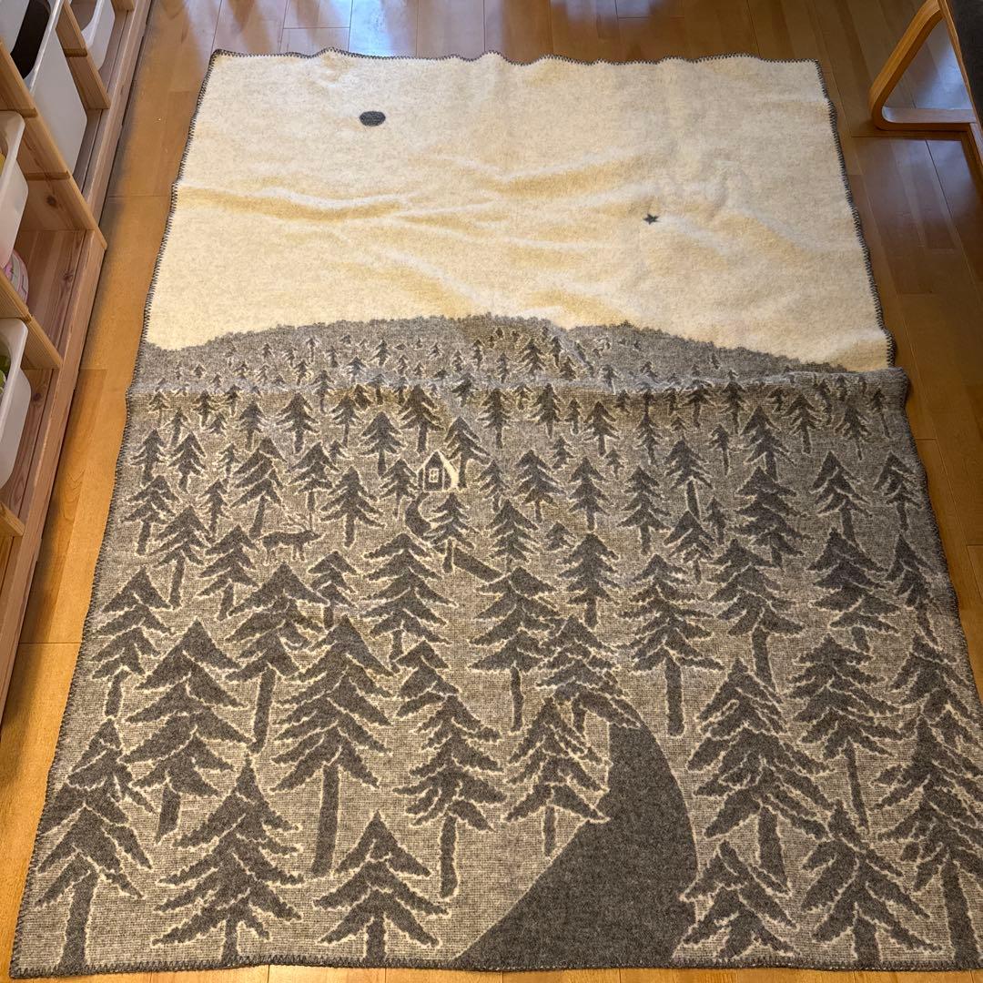 クリッパン　ミナペルホネン　ウールブランケット　グレー