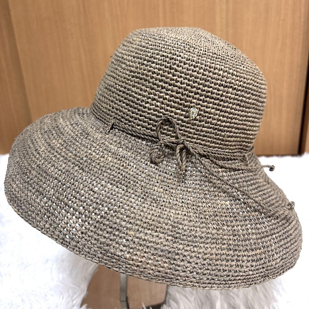 ヘレンカミンスキー　プロバンス10 ラフィア ハット 麦わら帽子　グレージュ