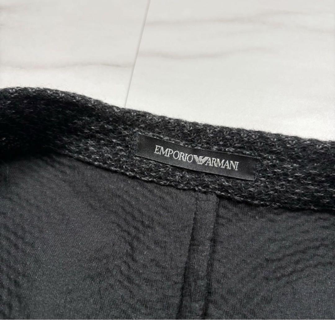 エンポリオアルマーニ ヘリンボーン ストレッチ テーラードジャケット 現行黒タグ