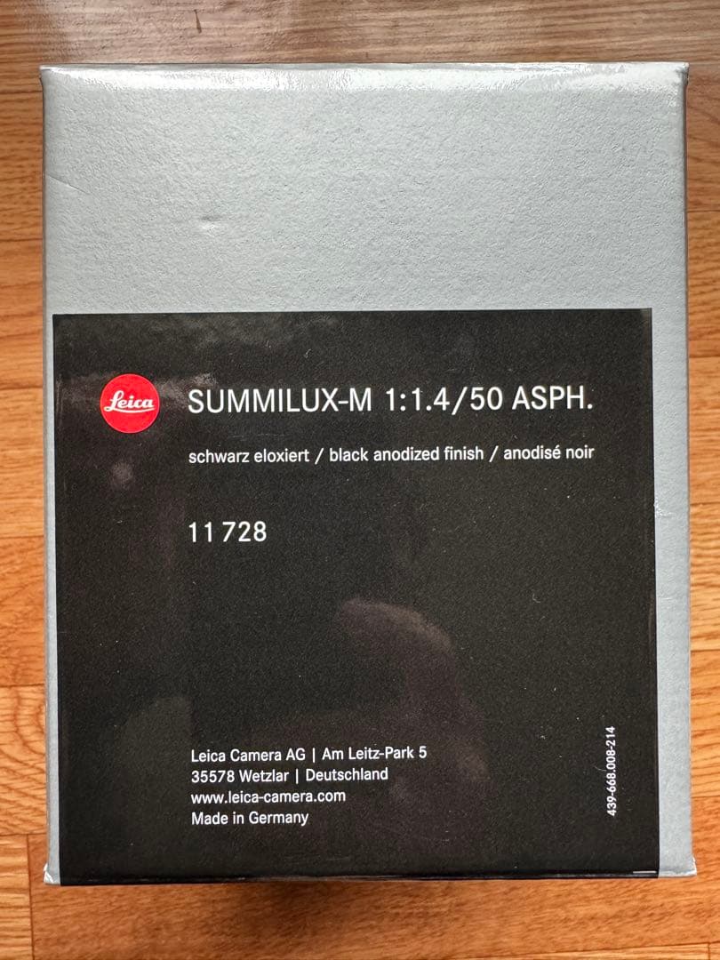 ライカ ズミルックスM f1.4/50mm ASPH. ブラック 11728