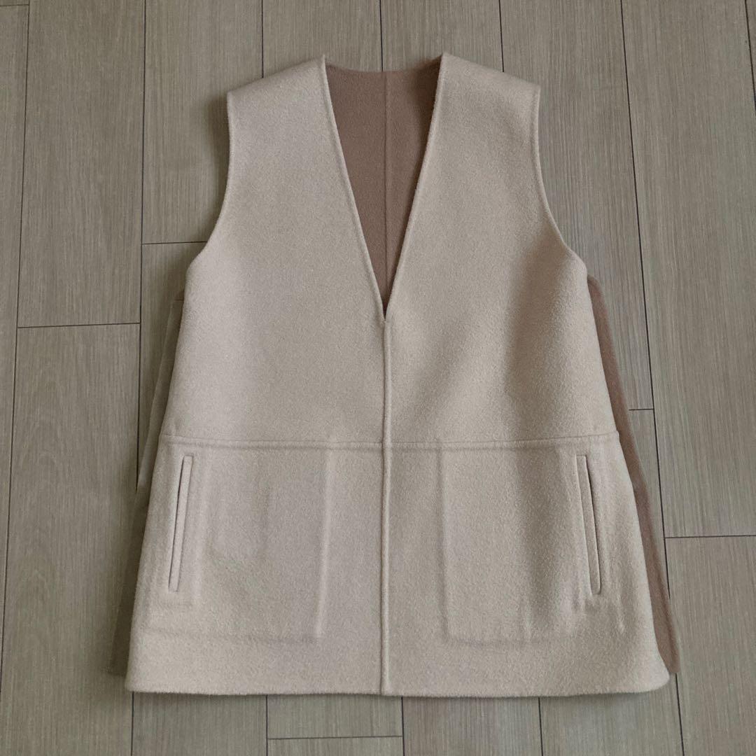 ドゥロワー drawer ウールリバーコンビベスト リバーシブル　36