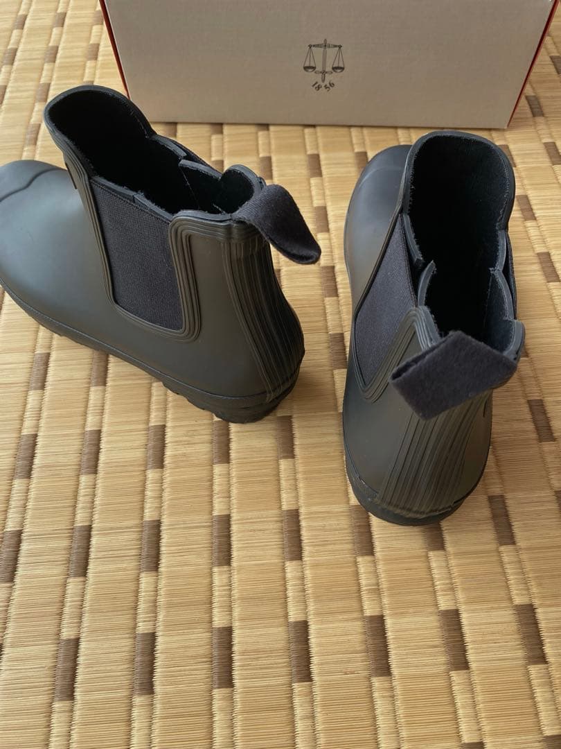 HUNTER ブラック サイドゴアブーツ UK8