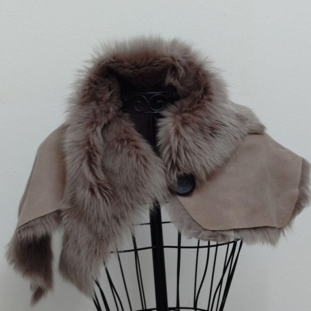 KARL DONOGHUE・羊皮・ムートン・ケープ・ネックウオーマー・膝かけ