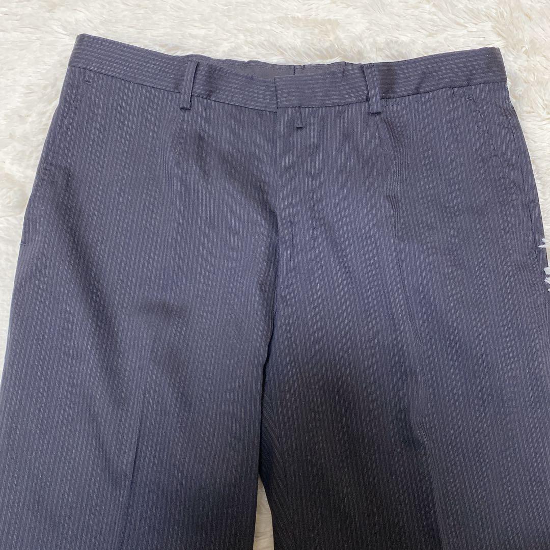 ジルサンダー　スーツ　セットアップ　ネイビー　濃紺　ストライプ