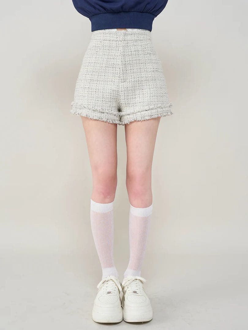 コンパクトフリンジツイードショートパンツ darich コンビニ支払い❌